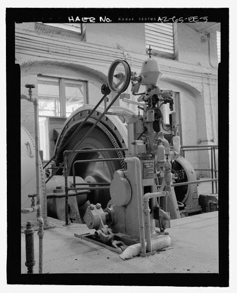 Childs Hydropower plant with a Woodward water wheel turbine governor.jpg